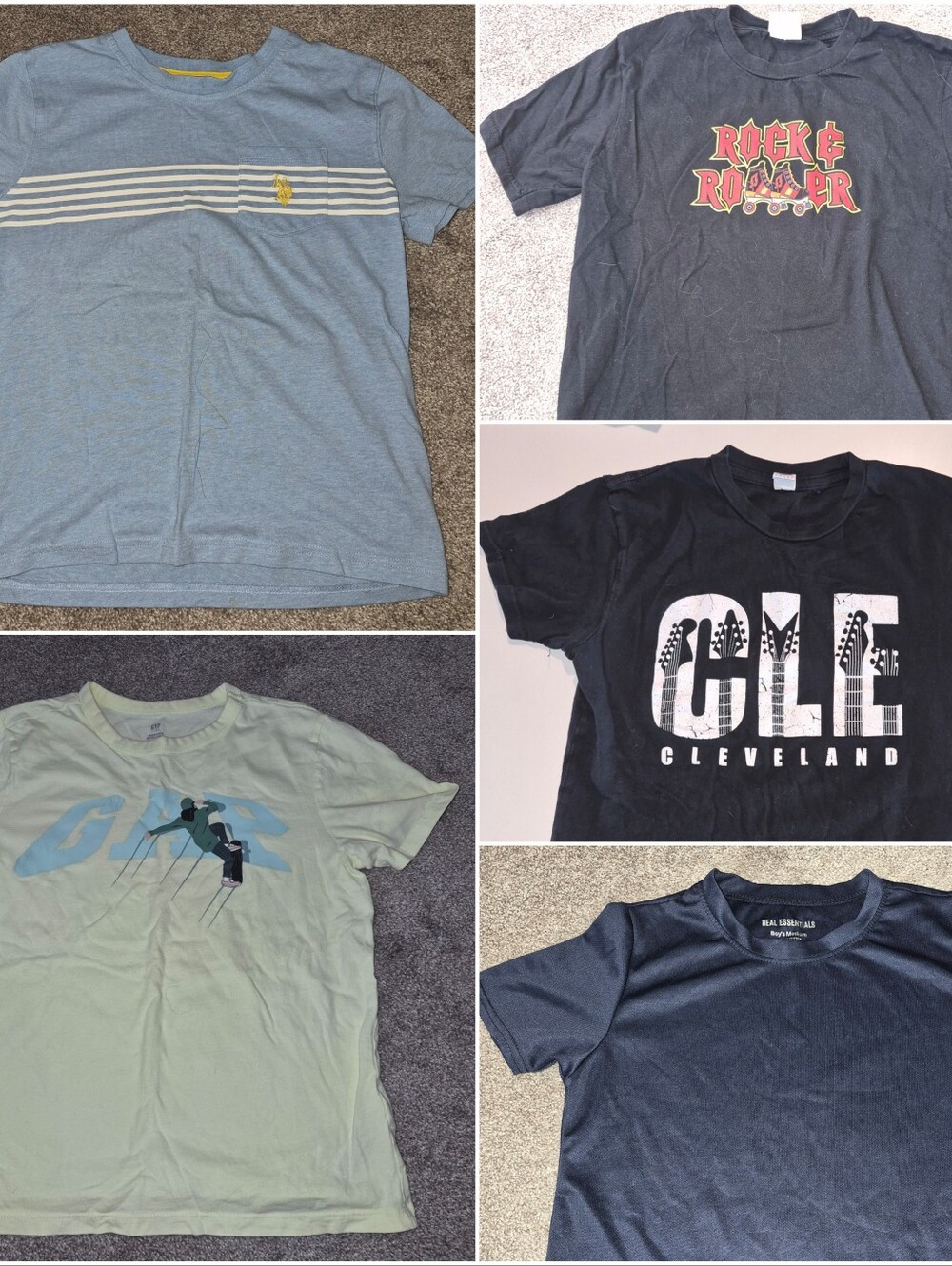 Bundle 6 Kids Tshirts Medium And Large